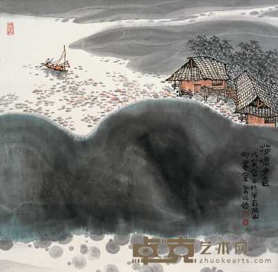 刘书民 戊寅(1998年)作 荷塘月夜 镜心 68×69cm